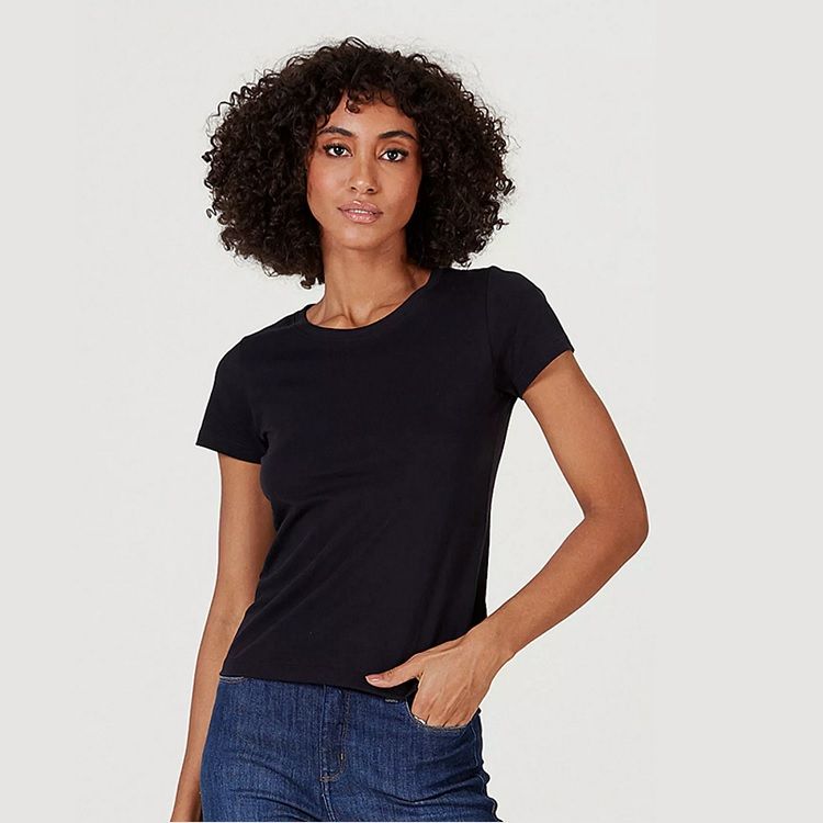 Blusa Hering Feminina Básica M Preta