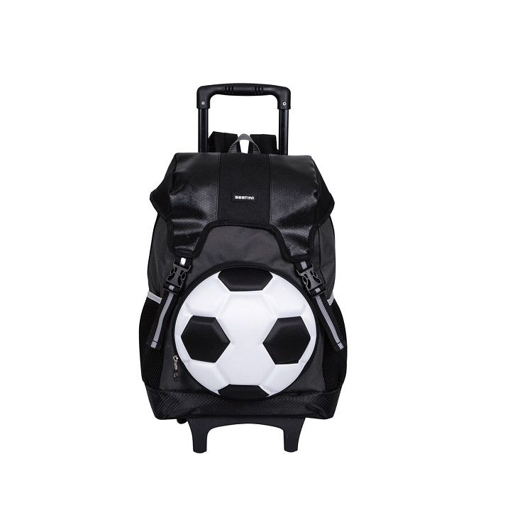 Mochila Sestini 21Y Futebol Tamanho G com Rodas Preta