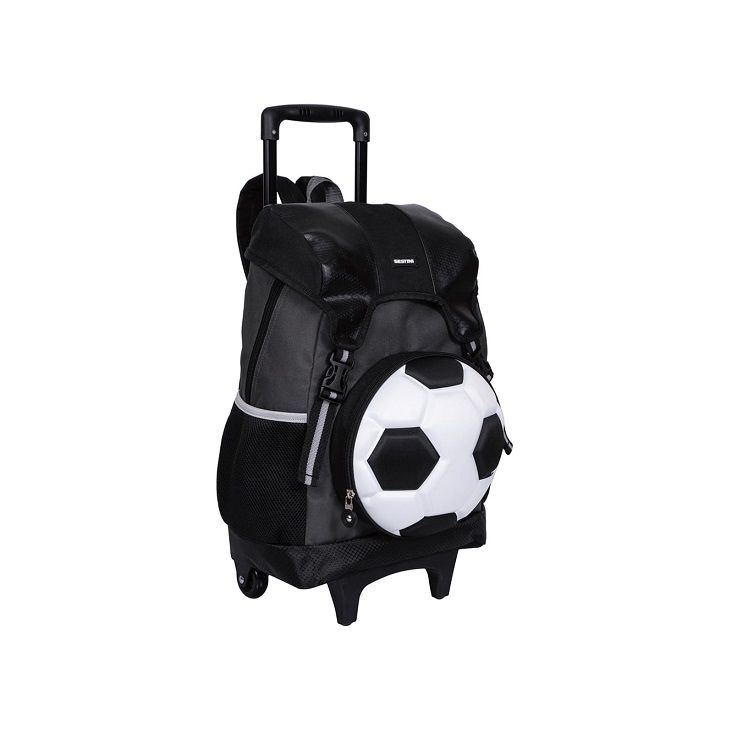 Mochila Sestini 21Y Futebol Tamanho G com Rodas Preta