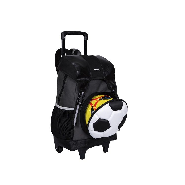 Mochila Sestini 21Y Futebol Tamanho G com Rodas Preta