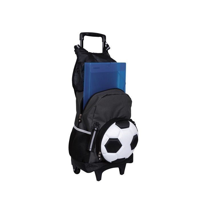 Mochila Sestini 21Y Futebol Tamanho G com Rodas Preta