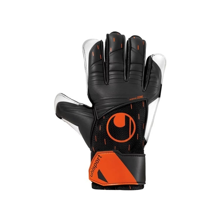 Luva De Goleiro Uhlsport Speed Contact Starter Soft Tamanho 8 Preta e Laranja