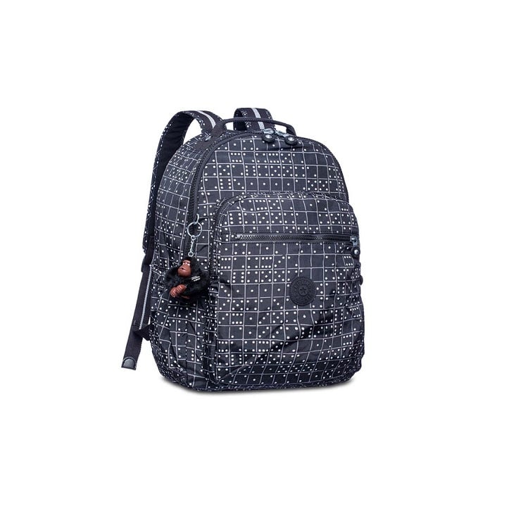 Mochila Escolar Kipling Seoul Up Preta