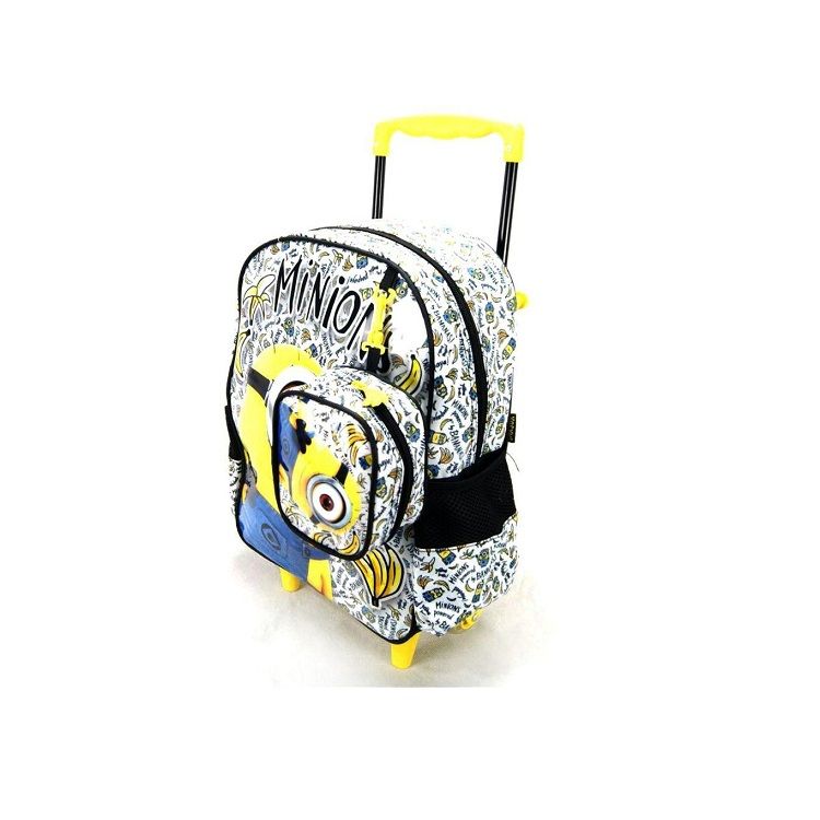 Mochila Minions com Rodas Branco