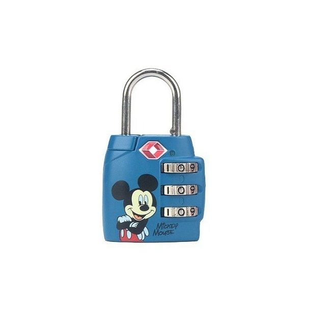 Cadeado Disney Mickey Mouse TSA com Segredo Azul