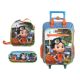 Mochila com Rodas + Lancheira + Estojo Rusty Rivets