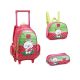 Mochila com Rodas + Lancheira + Estojo Lilly Cat