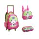 Mochila com Rodas + Lancheira + Estojo Lilly Cat
