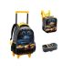 Mochila com Rodas + Lancheira + Estojo Carros