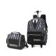 Mochila com Rodas + Lancheira Wandinha preta