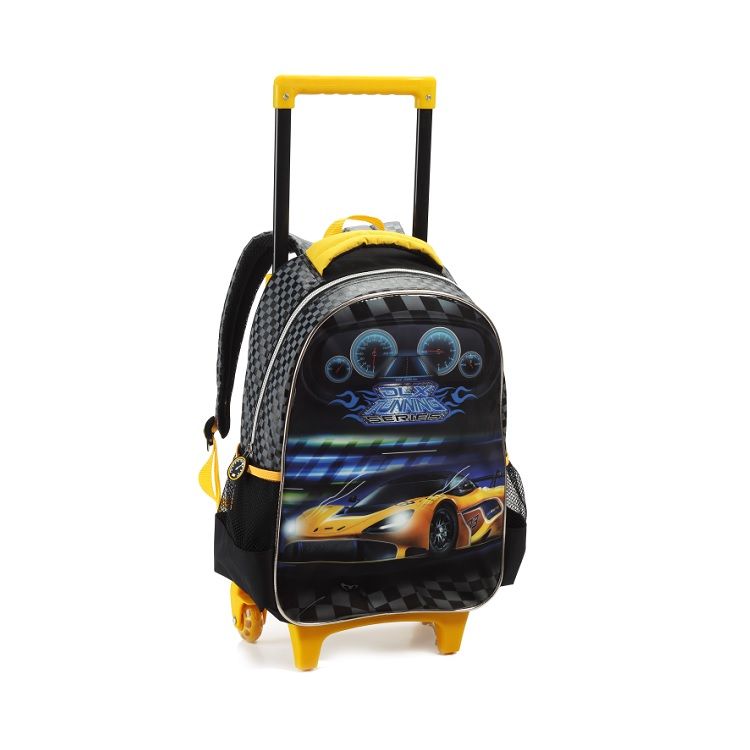 Mochila Carros com Rodas Amarela