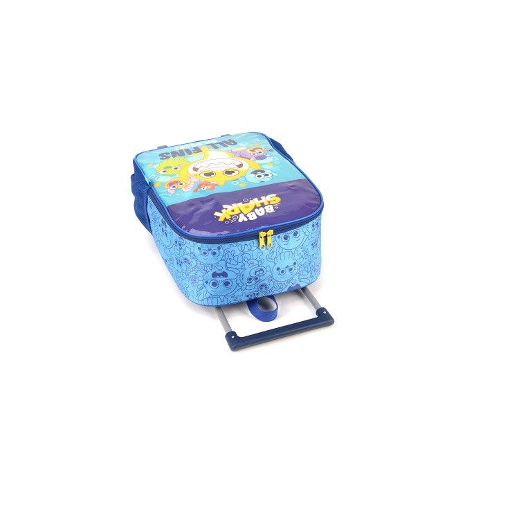 Mochila Baby Shark com Rodas Azul