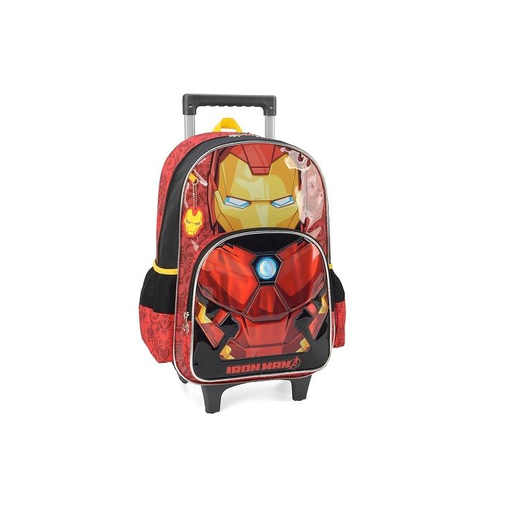 Mochila Homem de Ferro com Rodas Vermelha