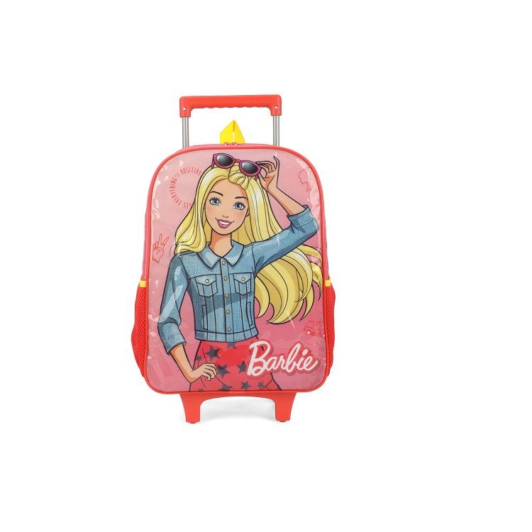 Mochila Barbie com Rodas Vermelha