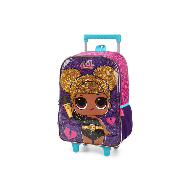 Mochila LOL Surprise com Rodas Roxa