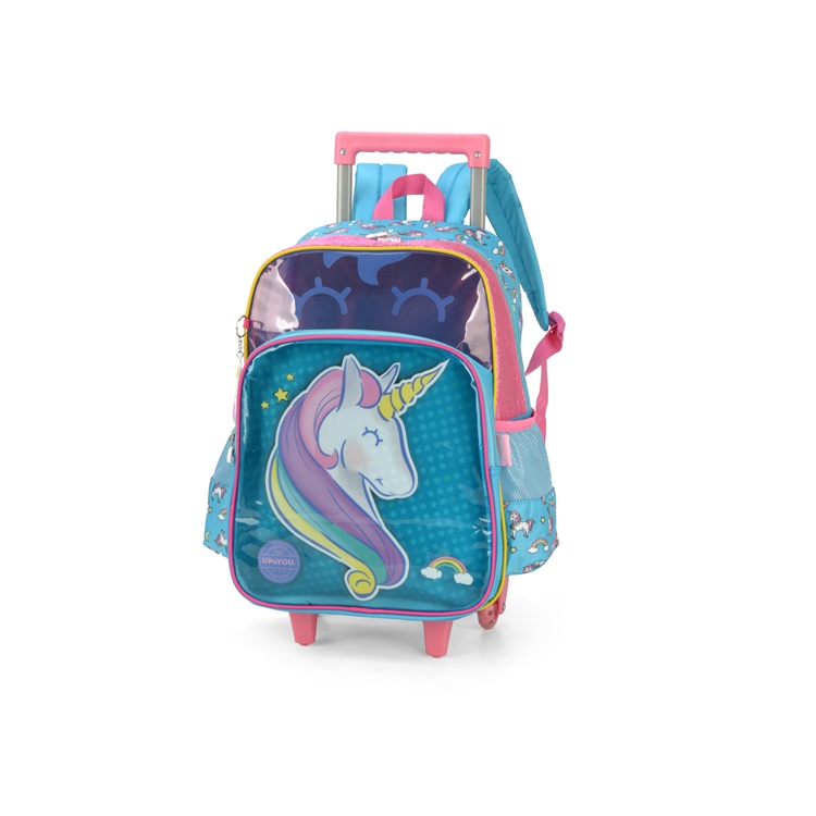 Mochila Unicórnio com Rodas Verde