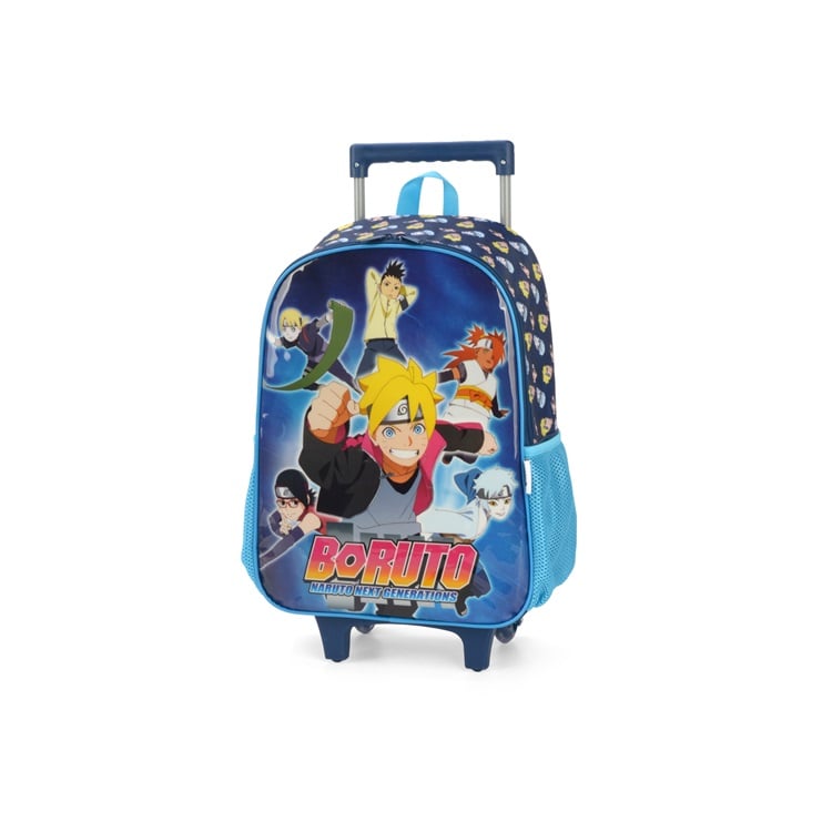 Mochila Boruto com Rodas Azul 