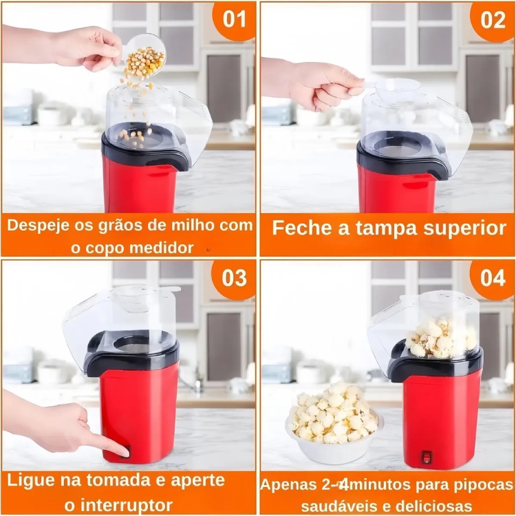 Pipoqueira Elétrica MAZ-117A Vermelha - 1