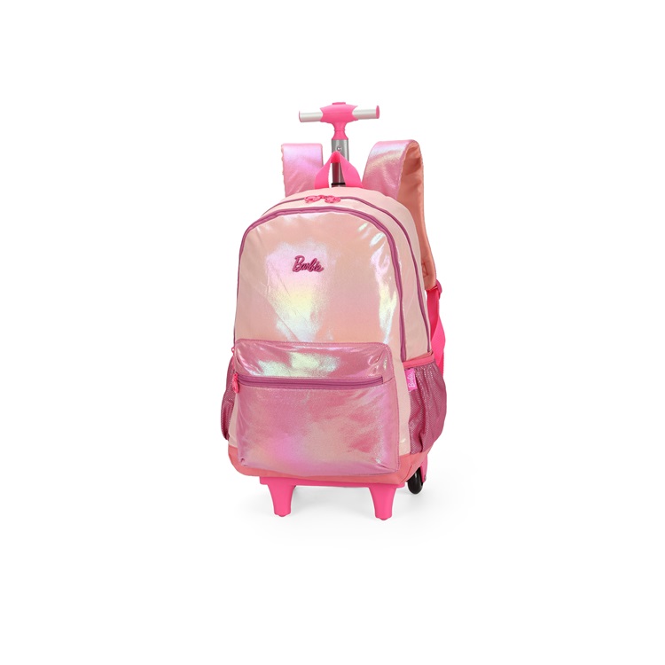 Mochila Barbie com Rodas Rose Gold