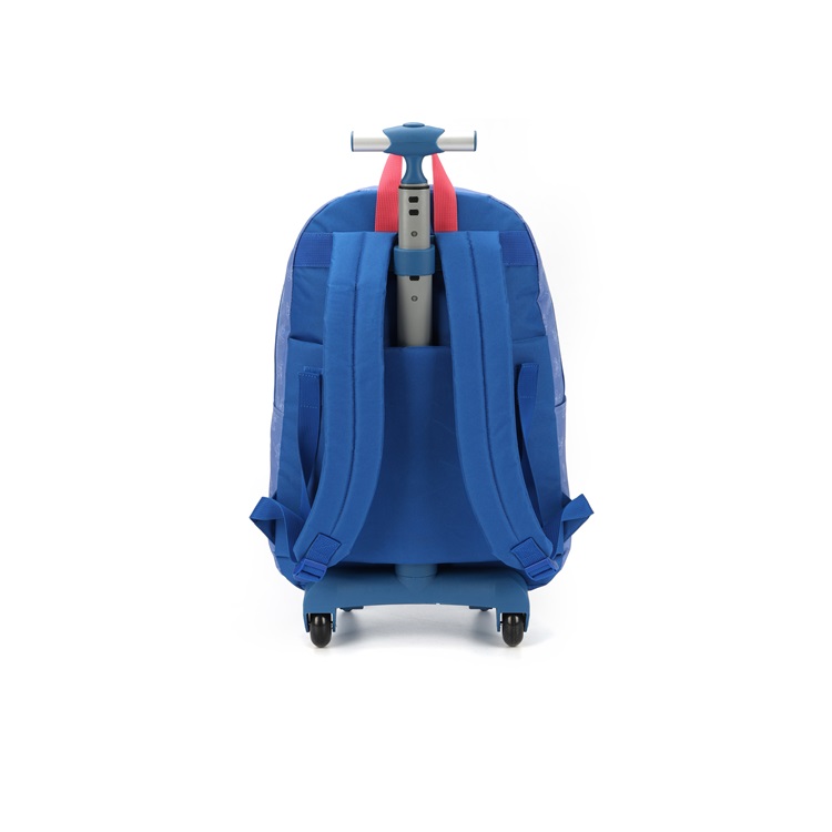 Mochila Stitch com Rodas Azul 