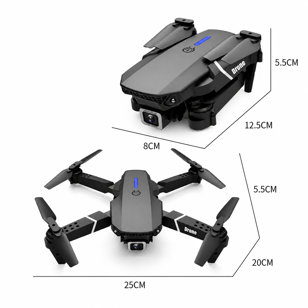 Drone Mini Pro Câmera 1080p Hd Preta - 1