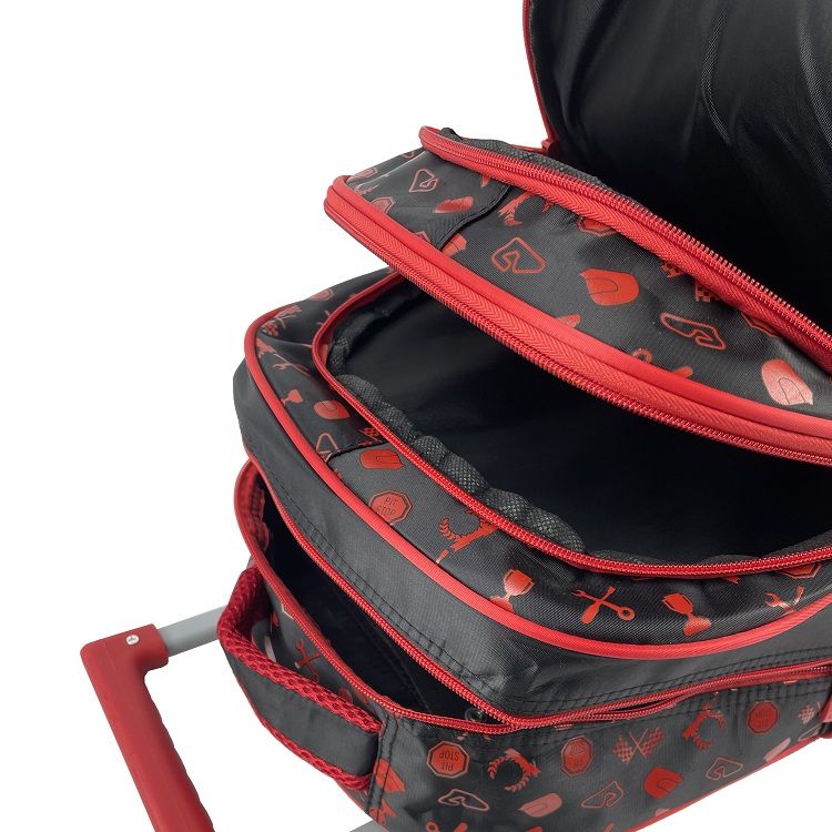 Mochila Santino Speed Car Larry com Rodas Vermelha