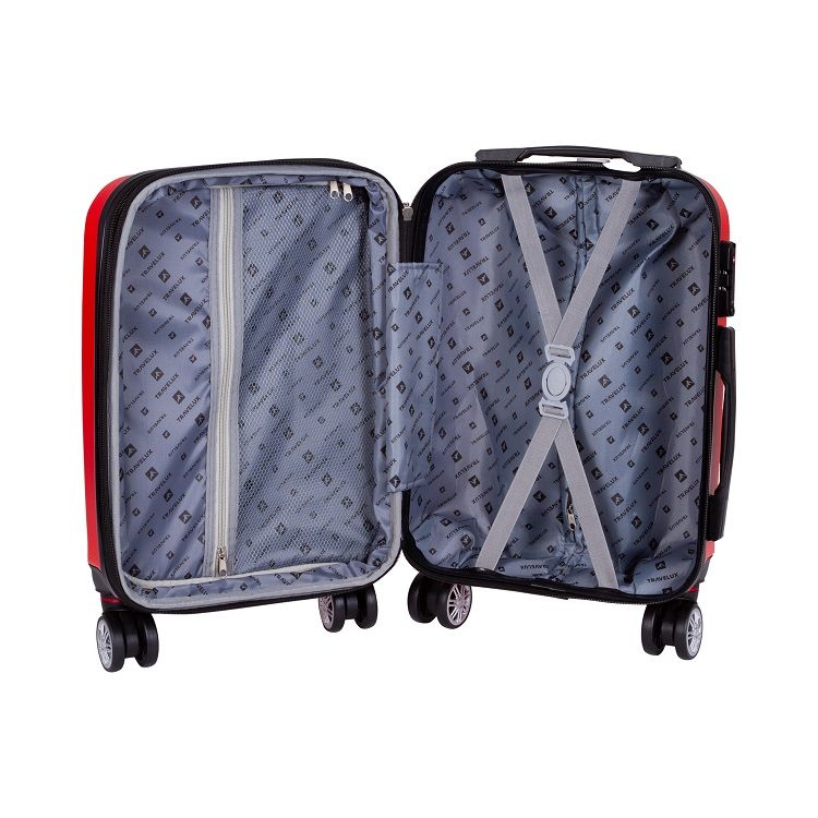 Mala Travelux St. Moritz Média 23 kg Vermelha  - Expansível e Cadeado TSA