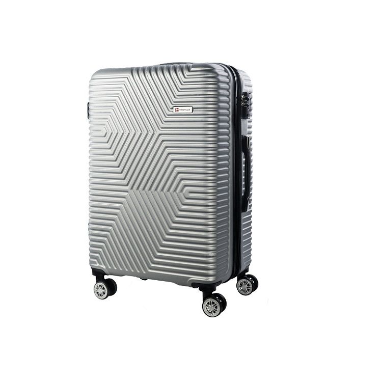 Mala Travelux Davos Média 23 kg Prata - Expansível e Cadeado TSA