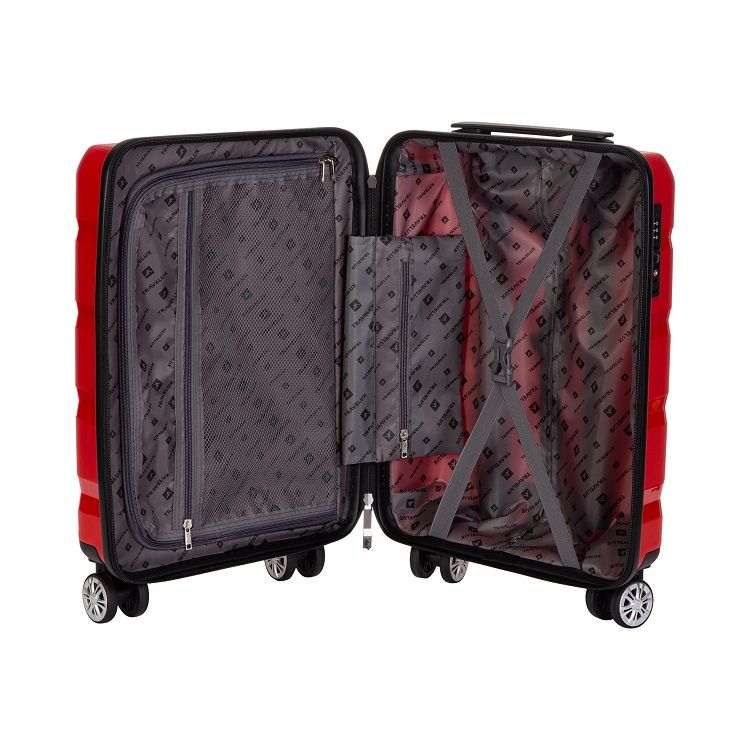 Mala de Viagem 23 kg Média Travelux Zurich II - Polipropileno Vermelha