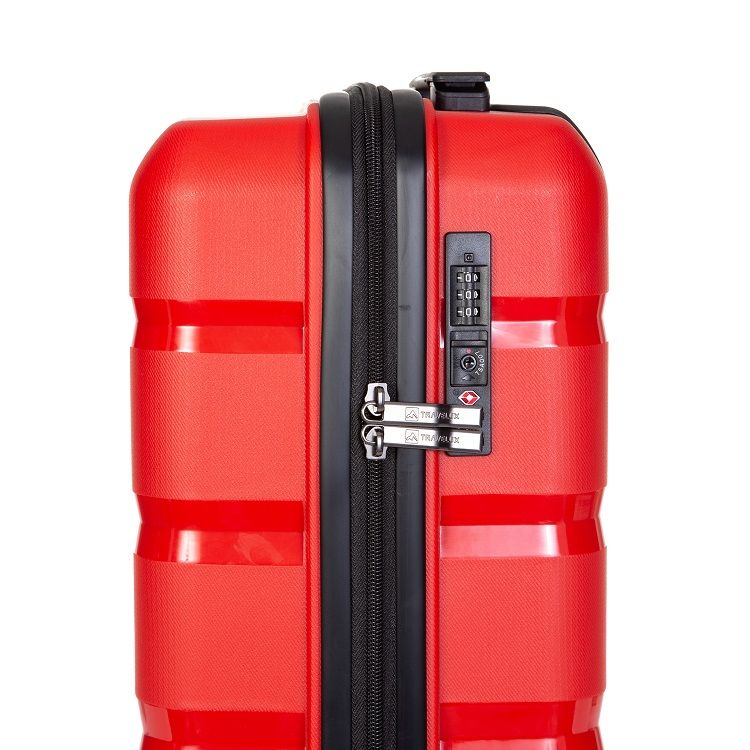 Mala de Viagem 23 kg Média Travelux Zurich II - Polipropileno Vermelha