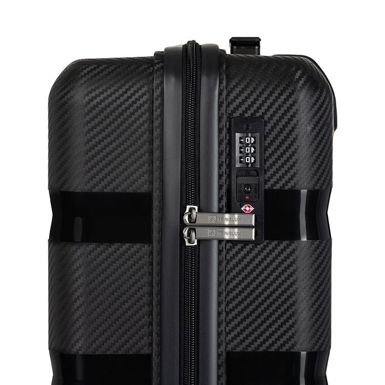 Mala de Viagem 23 kg Média Travelux Lucerne – Polipropileno Preta - 6