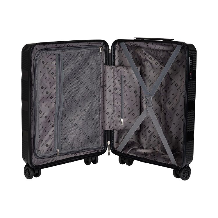 Mala de Viagem 23 kg Média Travelux Lucerne – Polipropileno Preta - 3