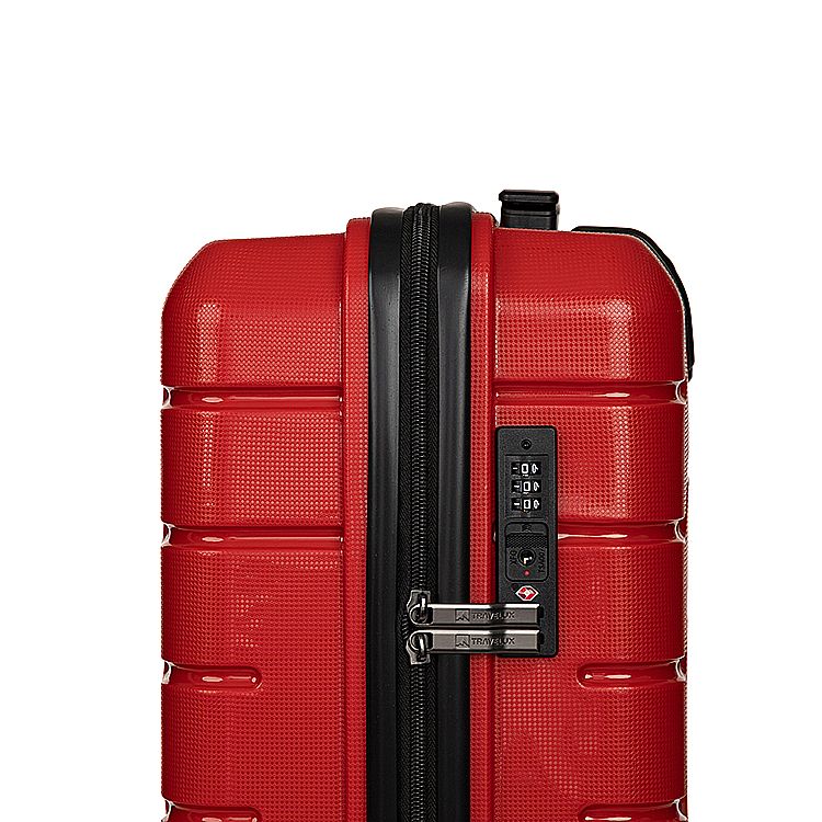Mala Travelux St. Gallen Grande 32 kg Vermelha - Expansível e Cadeado TSA
