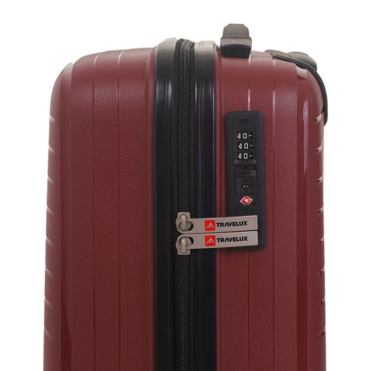 Mala Travelux Glarus Pequena 10 kg Vinho - Cadeado TSA