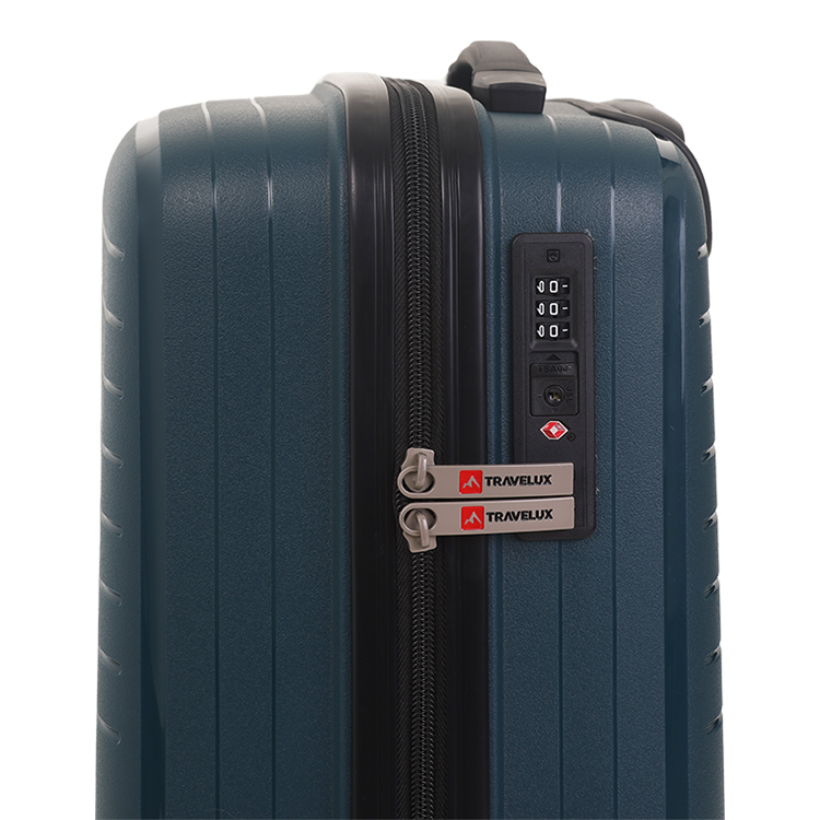 Mala Travelux Glarus Média 23 kg Verde Escuro - Expansível e Cadeado TSA