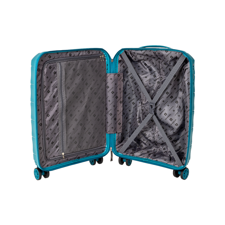Mala de Viagem 23 kg Média Travelux Basel II - Polipropileno Azul Petroleo