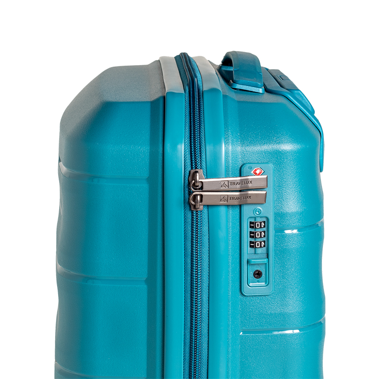 Mala de Viagem 23 kg Média Travelux Basel II - Polipropileno Azul Petroleo