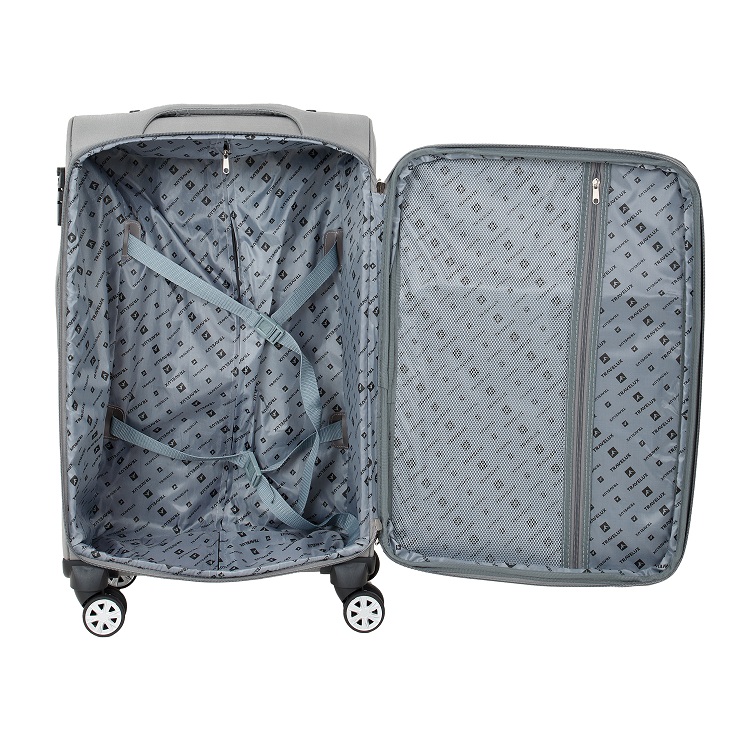 Mala de Viagem Grande 32 kg Travelux Geneva II Super Leve Cinza